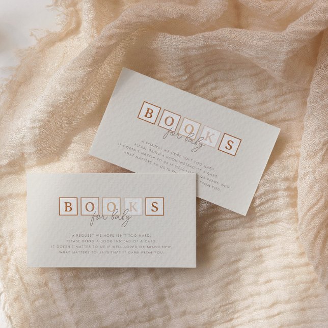 Boho Baby Blocks Terracotta Books for Baby Enclosure Card (Creator Uploaded)