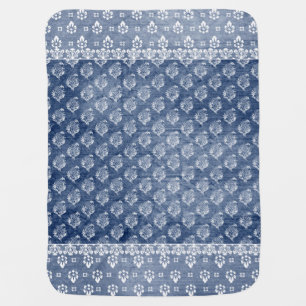Boho Baby Blue Blanket