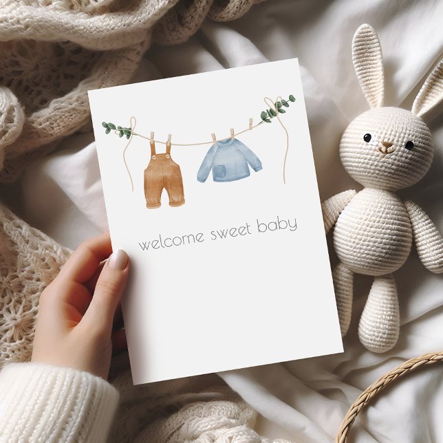 Boho Baby Boy Congratulations Card (Creator Uploaded)