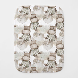 Boho Baby Burp Cloths – Adorable Baby Hippos