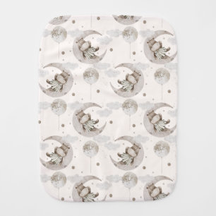 Boho Baby Burp Cloths – Sleeping Baby Hippos