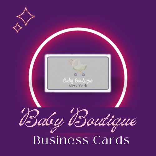 Boho Baby Carriage Boutique New York Business Card