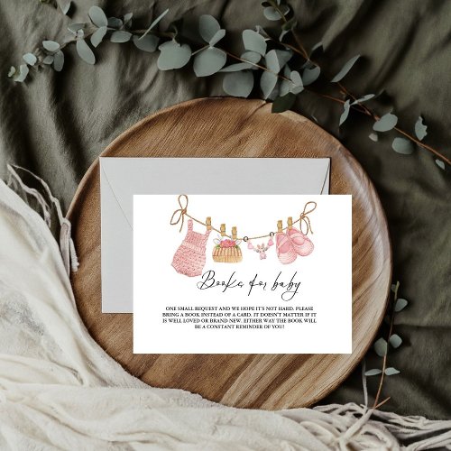 Boho Baby Clothes Baby Shower Book Request Enclosure Card