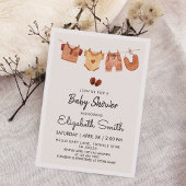 Boho Baby Clothes Baby Shower   Invitation