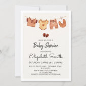 Boho Baby Clothes Baby Shower   Invitation (Front)