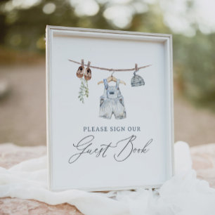 Boho Baby Clothes Boy Baby Shower Guest Book Sign