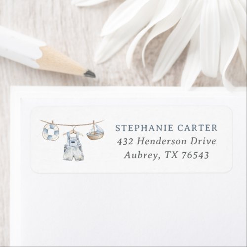 Boho Baby Clothes Boy Baby Shower Return Address Label