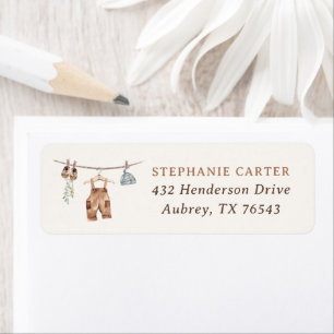Boho Baby Clothes Boy Baby Shower Return Address Label