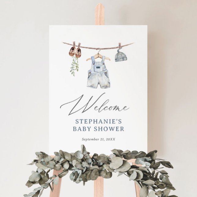 Boho Baby Clothes Boy Baby Shower Welcome Sign (Creator Uploaded)