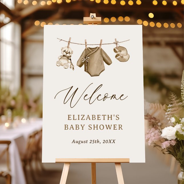 Boho Baby Clothes Boy Baby Shower Welcome Sign (Creator Uploaded)