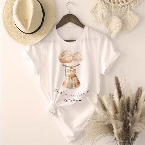 Boho Baby Dress Wooden Hanger Sky T_Shirt