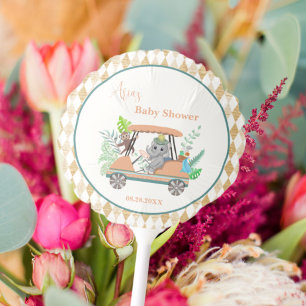 Boho Baby Elephant And Monkey Golf Baby Shower Balloon
