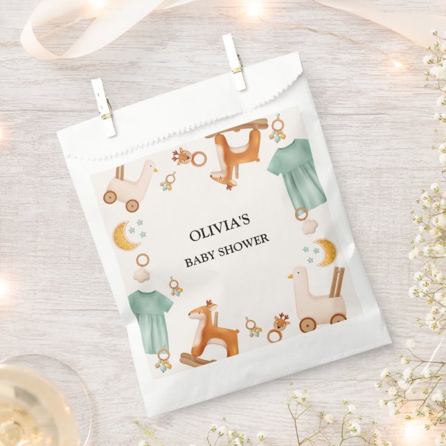 Boho Baby Girl Clothes Baby Shower  Favor Bag (Clipped)