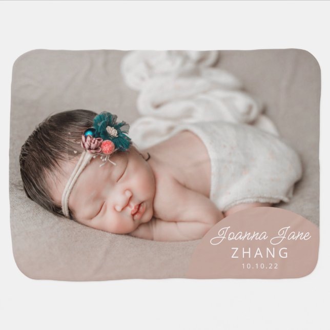 Boho Baby Girl Photo Blanket (Horizontal)