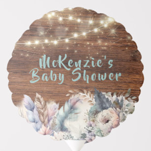Boho Baby In Bloom Baby Shower Balloon