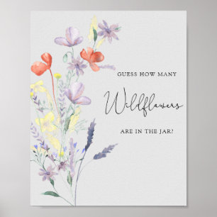 Boho Baby in bloom - Guess how many wildflowers Poster