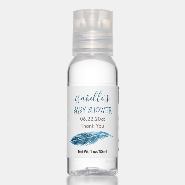 Boho Baby in Bloom Pampas Grass Baby Shower  Hand Sanitizer (Front)