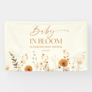 Boho Baby In Bloom Wildflower Baby Shower Banner
