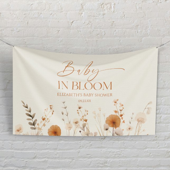 Boho Baby In Bloom Wildflower Baby Shower Banner (Creator Uploaded)