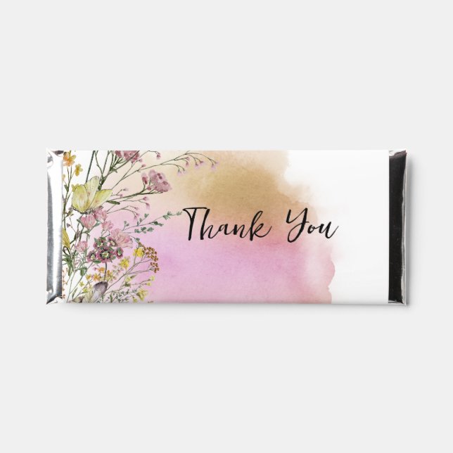 Boho Baby In Bloom Wrapper Hershey Bar Favors (Front)