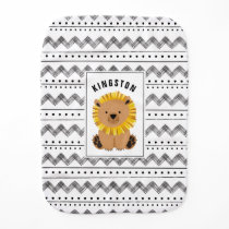 Boho Baby Lion Black and White Pattern Baby Burp Cloth Boho Baby Lion Black and White Pattern Baby Burp Cloth
