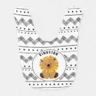 Boho Baby Lion Black + White Pattern