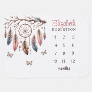 Boho Baby Milestone Blanket – Custom Dreamcatcher