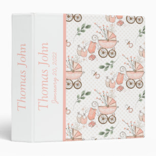 Boho Baby Newborn Photo Album 3 Ring Binder