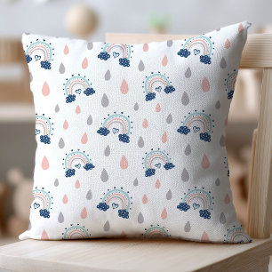 Boho Baby Pillow Rainbow Pastel Room Accent