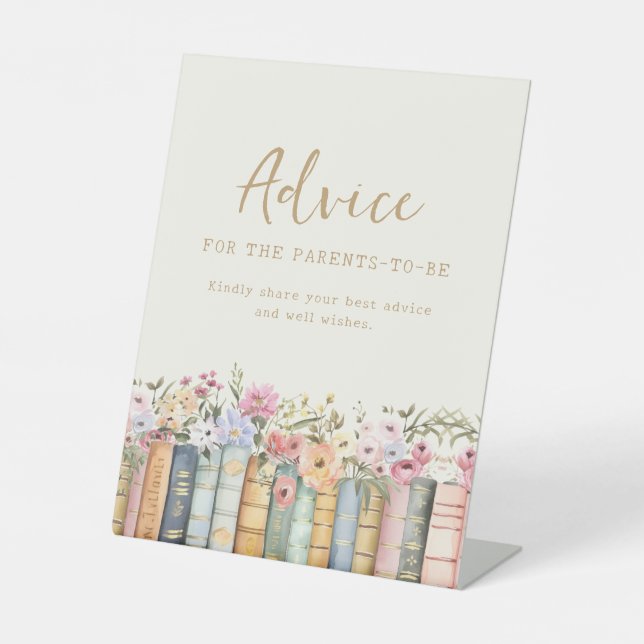 Boho Baby Shower Advice Sign (Front)