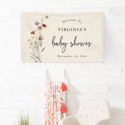 Boho Baby Shower Banner