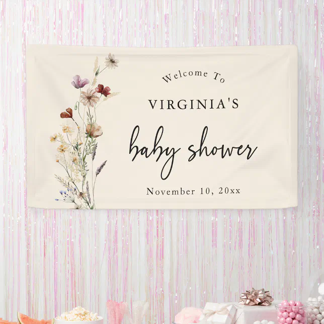 Boho Baby Shower Banner Zazzle