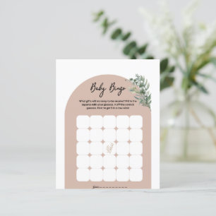 Boho baby shower bingo game