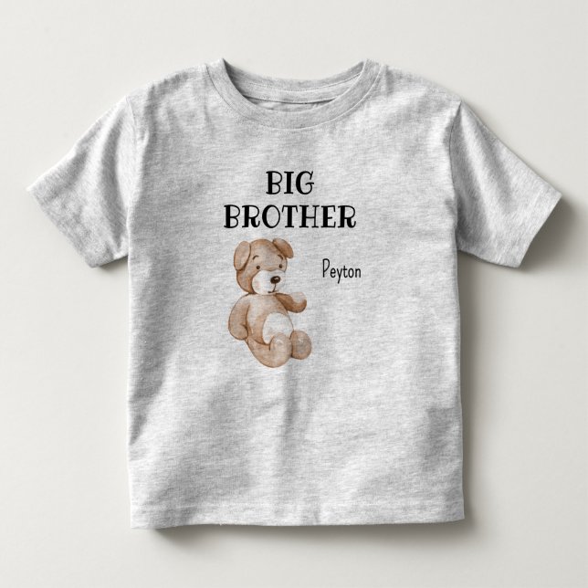 Boho Baby Shower Cute Big Brother 2T to 5-6T Toddler T-shirt (Front)