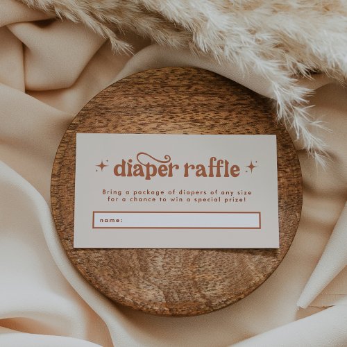 Boho Baby Shower Diaper Raffle  Enclosure Card