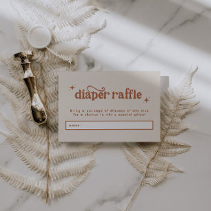 Boho Baby Shower Diaper Raffle Enclosure Card