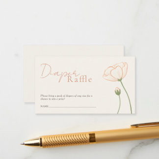 Boho Baby Shower Diaper Raffle Ticket Enclosure Card