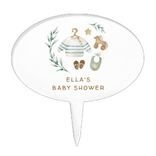 Boho Baby Shower Gender Neutral Cake Topper
