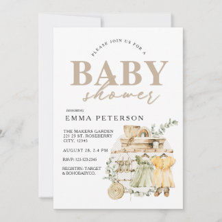 Boho Baby Shower invitation, it’s a Girl! Invitati Invitation