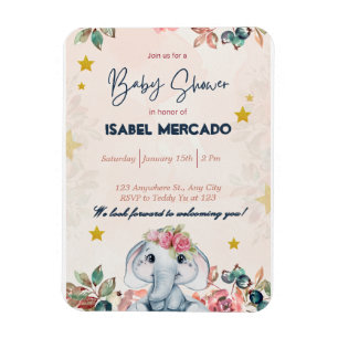 Boho Baby Shower Invitation – Modern & Stylish Magnet