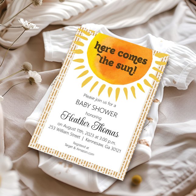 Boho Baby Shower Invitation | Sunshine Neutral (Creator Uploaded)