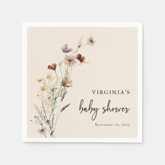 Boho Baby Shower Napkins Zazzle