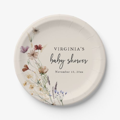 Boho Baby Shower Paper Plate