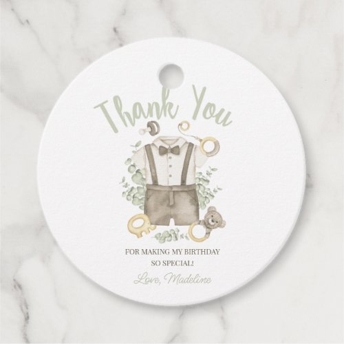 Boho Baby Shower Party Circle Thank You Tag