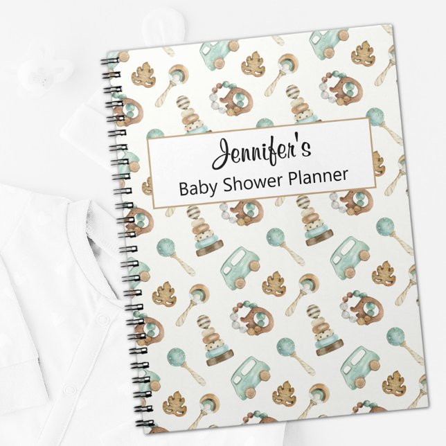 Boho Baby Shower Planner-Keepsake Vintage Toys Notebook (Creator Uploaded)