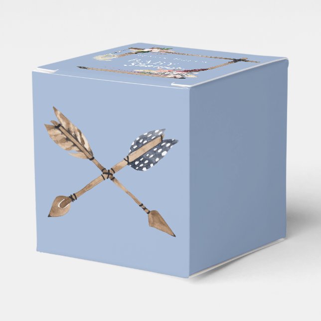 Boho Baby Shower Southwestern Arrow Favor Boxes (Front Side)