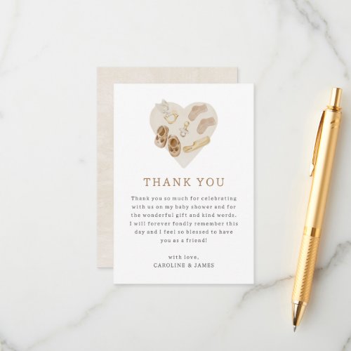 Boho Baby Shower Thank You Card