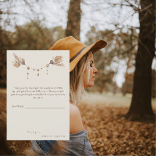 Boho Baby Shower Thank You Card