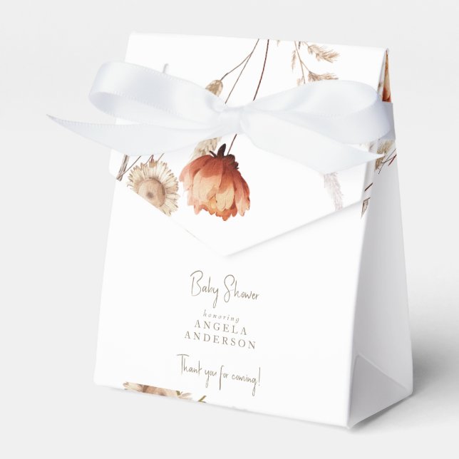 Boho  Baby Shower Thank You Favor Box (Front Side)