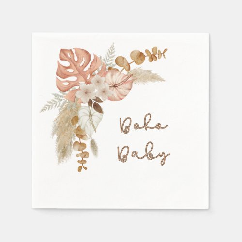 Boho Baby Shower Themed Napkins